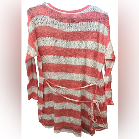 Motherhood Maternity Pink and White Striped Sweater Large - Picture 5 of 5